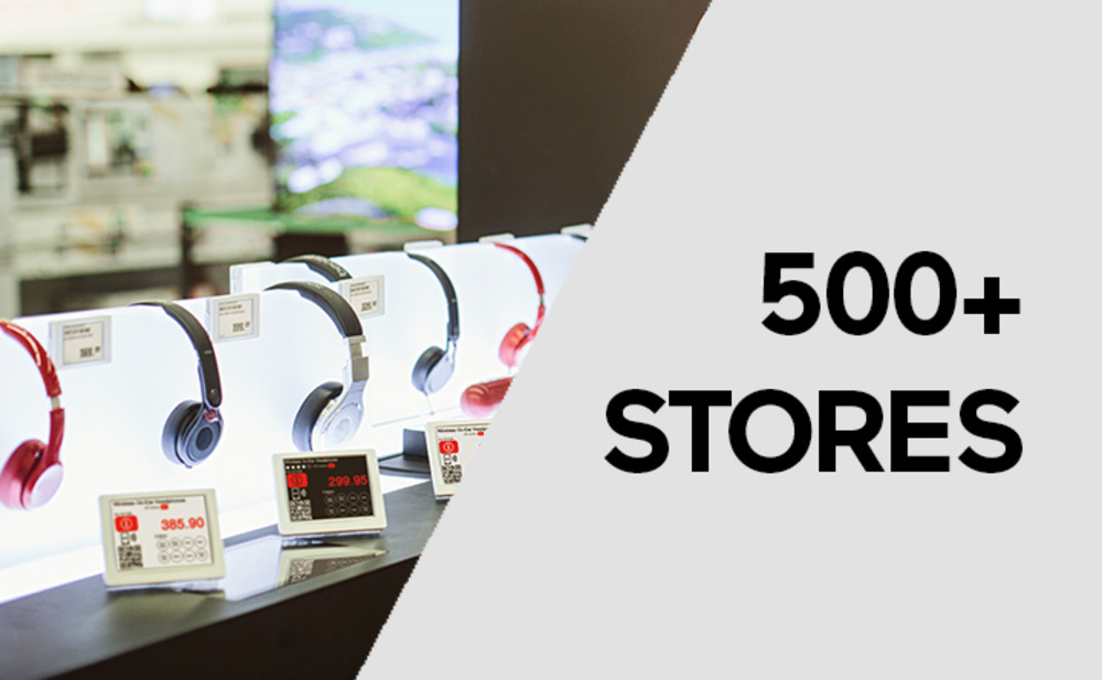 500+ stores equiped with VusionGroup solutions